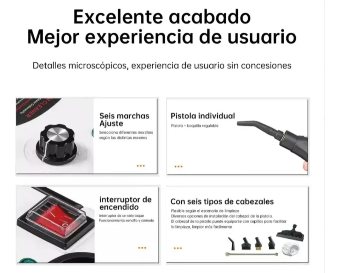 Vaporax       Limpiador A Vapor Presion 2500w Portatil